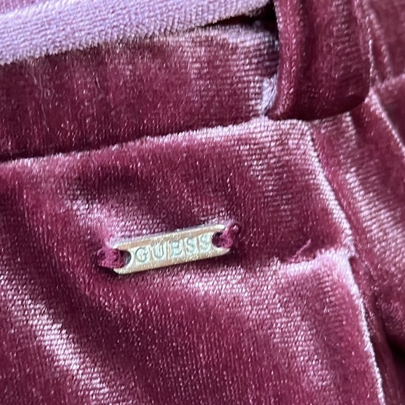 Guess Women’s Velvet Wrap Jumpsuit Burgundy Size S - Picture 7 of 14